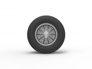 Rear custom Slab wheel of semi truck Scale 1 to 25 3D Print Model