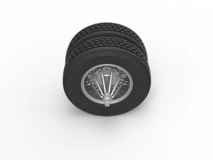 Rear custom Slab wheel of semi truck Scale 1 to 25 3D Print Model