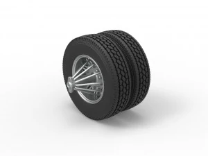 Rear custom Slab wheel of semi truck Scale 1 to 25 3D Print Model