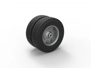 Rear custom Slab wheel of semi truck Scale 1 to 25 3D Print Model