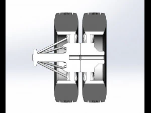 Rear custom Slab wheel of semi truck Scale 1 to 25 3D Print Model