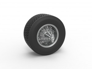 Super single custom Slab wheel of semi truck Scale 1 to 25 3D 프린트 모델