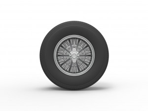 Super single custom Slab wheel of semi truck Scale 1 to 25 3D Baskı Modeli