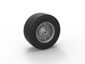 Super single custom Slab wheel of semi truck Scale 1 to 25 3D Baskı Modeli