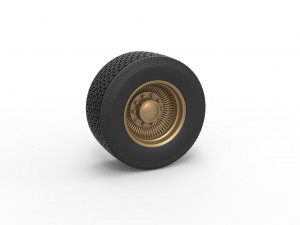 Super single custom wire wheel of semi truck Scale 1 to 25 3D 打印模型