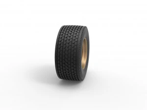 Super single custom wire wheel of semi truck Scale 1 to 25 3D Print Model