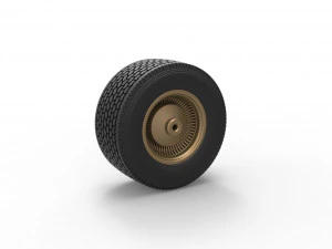 Super single custom wire wheel of semi truck Scale 1 to 25 3D Print Model