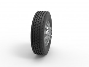 Front custom wheel of semi truck Version 18 Scale 1 to 25 3Dプリントモデル