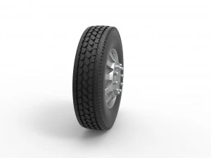 Front custom wheel of semi truck Version 18 Scale 1 to 25 3D Print Model