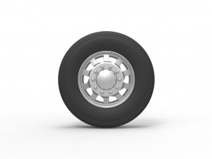 Front custom wheel of semi truck Version 18 Scale 1 to 25 3Dプリントモデル