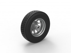 Front custom wheel of semi truck Version 18 Scale 1 to 25 3Dプリントモデル