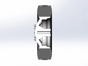 Front custom wheel of semi truck Version 18 Scale 1 to 25 3D Print Model