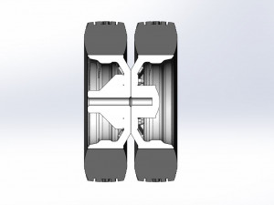 Rear custom wheel of semi truck Version 18 Scale 1 to 25 Modèles 3D en vedette
