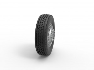 Front custom wheel of semi truck Version 19 Scale 1 to 25 Modèles 3D en vedette