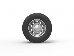 Rear custom wheel of semi truck Version 19 Scale 1 to 25 3D प्रिंट मॉडल