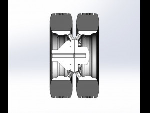 Rear custom wheel of semi truck Version 19 Scale 1 to 25 3D प्रिंट मॉडल