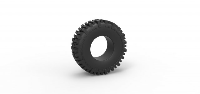 Offroad tire 74 Scale 1 to 25 3D Print Model .c4d .max .obj .3ds .fbx .stl .blend 