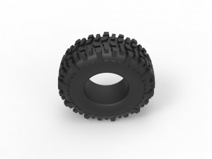Offroad tire 74 Scale 1 to 25 3D Print Model