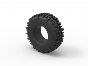 Offroad tire 74 Scale 1 to 25 3D Print Model