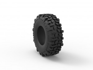 Offroad tire 74 Scale 1 to 25 3D Print Model