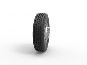 Front custom wheel of semi truck Version 20 Scale 1 to 25 3D Print Model