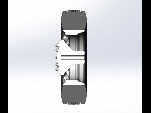 Front custom wheel of semi truck Version 20 Scale 1 to 25 3D 打印模型