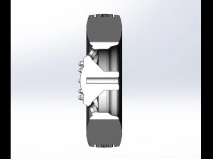 Front custom wheel of semi truck Version 20 Scale 1 to 25 3D Print Model