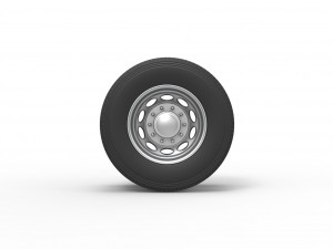 Rear custom wheel of semi truck Version 20 Scale 1 to 25 3D प्रिंट मॉडल