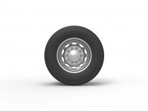 Rear custom wheel of semi truck Version 20 Scale 1 to 25 3D Print Model