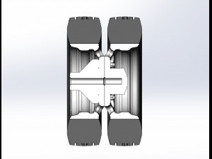 Rear custom wheel of semi truck Version 20 Scale 1 to 25 3D प्रिंट मॉडल