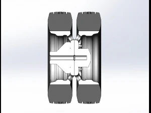 Rear custom wheel of semi truck Version 20 Scale 1 to 25 3D Print Model