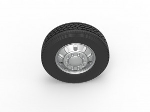 Front custom wheel of semi truck Version 21 Scale 1 to 25 3D-printmodel
