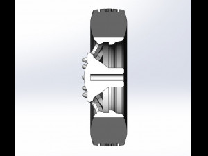 Front custom wheel of semi truck Version 21 Scale 1 to 25 3D-printmodel