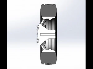 Front custom wheel of semi truck Version 21 Scale 1 to 25 3D Print Model