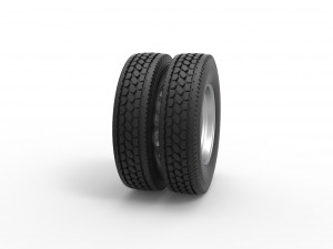 Rear custom wheel of semi truck Version 21 Scale 1 to 25 3D 프린트 모델
