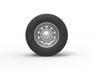 Rear custom wheel of semi truck Version 21 Scale 1 to 25 3D 프린트 모델