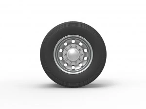 Rear custom wheel of semi truck Version 21 Scale 1 to 25 3D Print Model