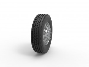 Front custom wheel of semi truck Version 22 Scale 1 to 25 3Dプリントモデル