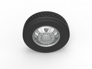 Front custom wheel of semi truck Version 22 Scale 1 to 25 3Dプリントモデル
