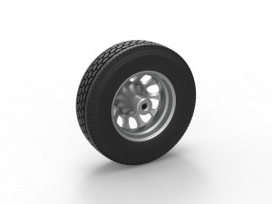 Front custom wheel of semi truck Version 22 Scale 1 to 25 3Dプリントモデル