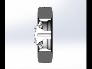 Front custom wheel of semi truck Version 22 Scale 1 to 25 3Dプリントモデル