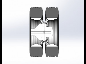 Rear custom wheel of semi truck Version 22 Scale 1 to 25 Model do druku 3D