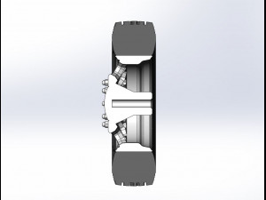 Front custom wheel of semi truck Version 23 Scale 1 to 25 3D Print Model