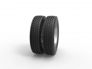 Rear custom wheel of semi truck Version 23 Scale 1 to 25 3D Print Model