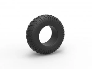 Low pressure tire 9 Scale 1 to 25 3D Print Model