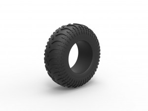 Low pressure tire 9 Scale 1 to 25 Modello di stampa 3D