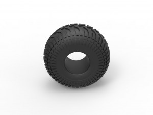 Low pressure tire 10 Scale 1 to 25 3D-printmodel