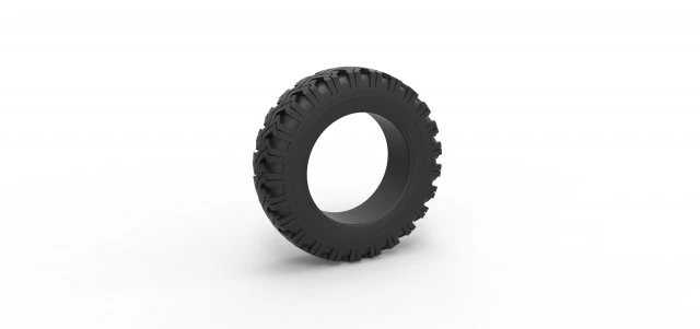 Offroad tire 76 Scale 1 to 25 3D Print Model .c4d .max .obj .3ds .fbx .stl .blend 