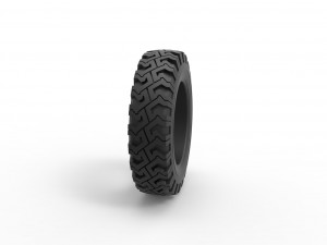 Offroad tire 76 Scale 1 to 25 Modello di stampa 3D