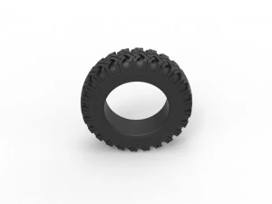 Offroad tire 76 Scale 1 to 25 3D Print Model